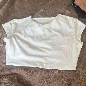 Garage White Crop Top it’s a workout top or a top to wear out